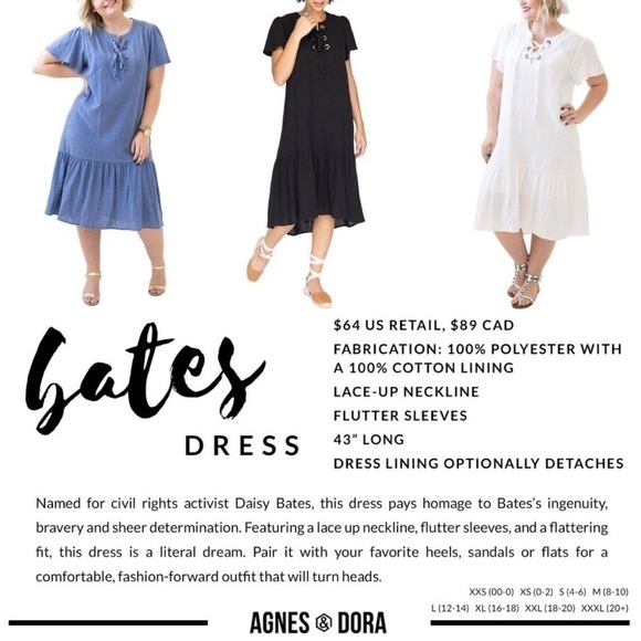 AGNES & Dora 💕 Bates Cotton Dress in a beachy Blue NWT - Picture 7 of 8